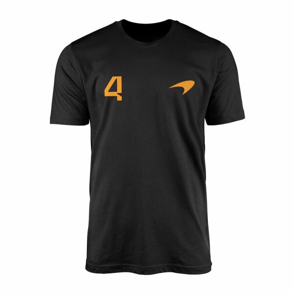 Lando Norris #4 McLaren Racing Tişört L - Siyah