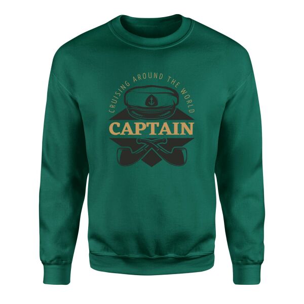 Captain Denizci Sweatshirt S - Nefti Yeşili