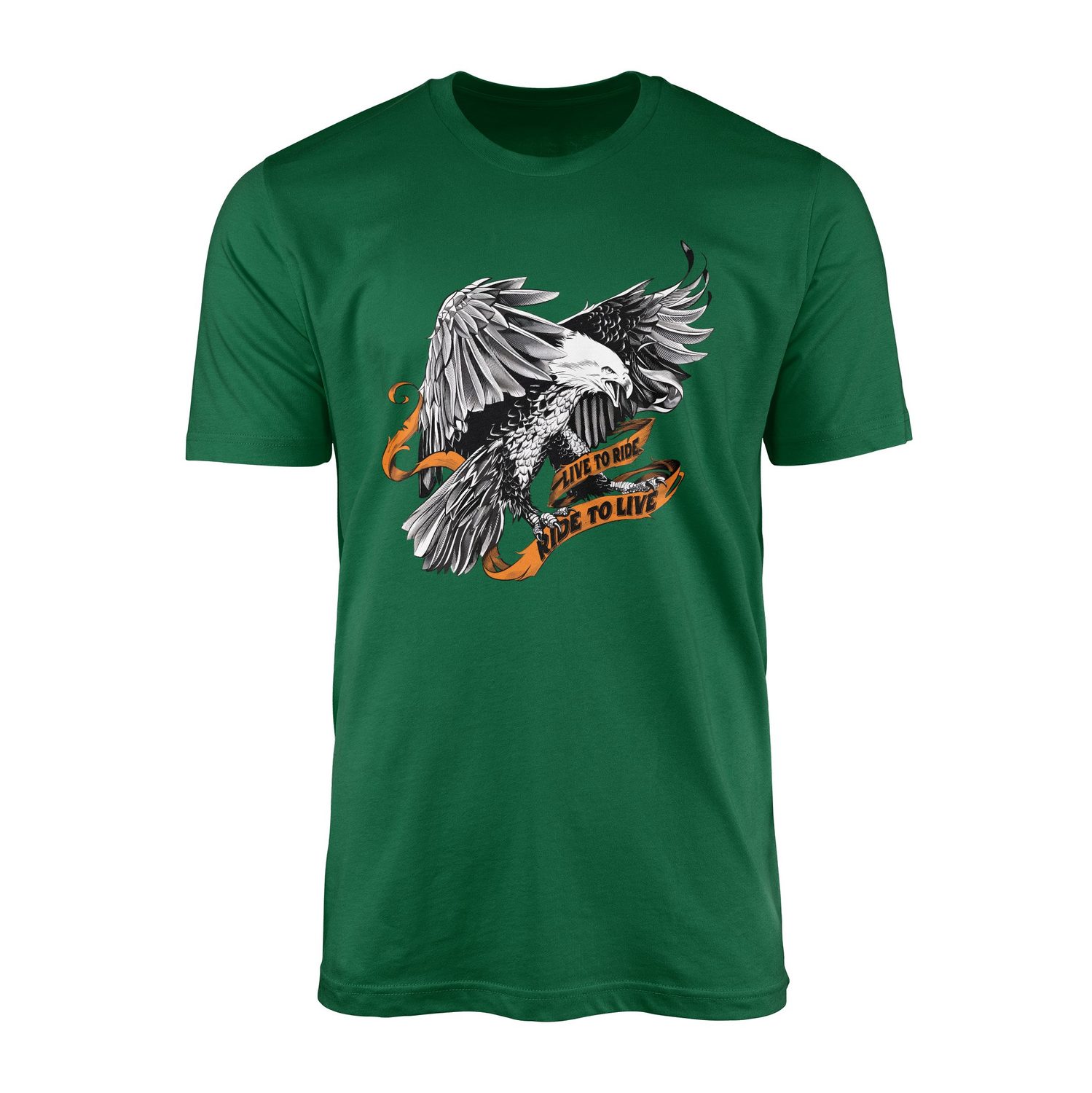 Live to Ride, Ride to Live Tişört M - Nefti Yeşili