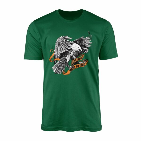 Live to Ride, Ride to Live Tişört M - Nefti Yeşili