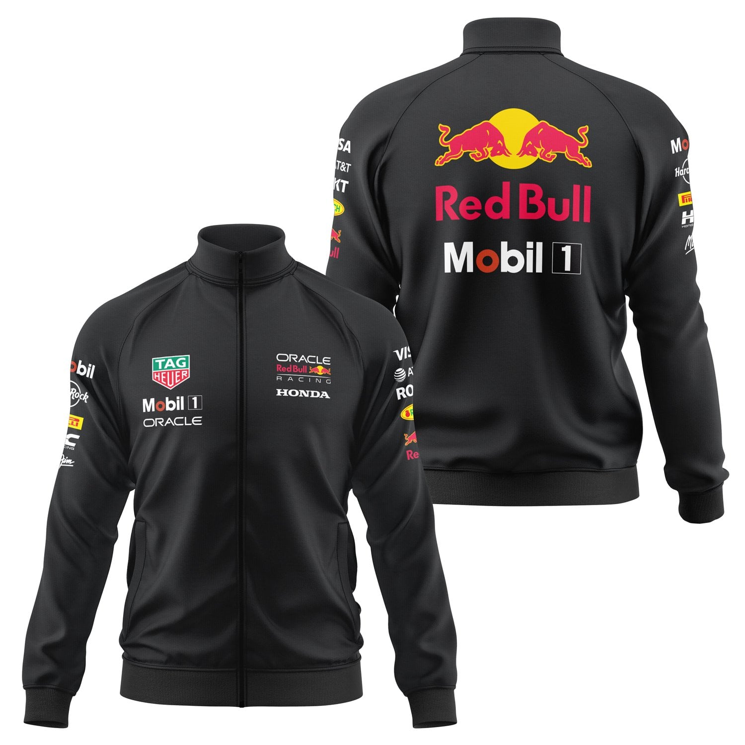 Red Bull Racing 25 Basic Fermuarlı Sweatshirt L - Siyah
