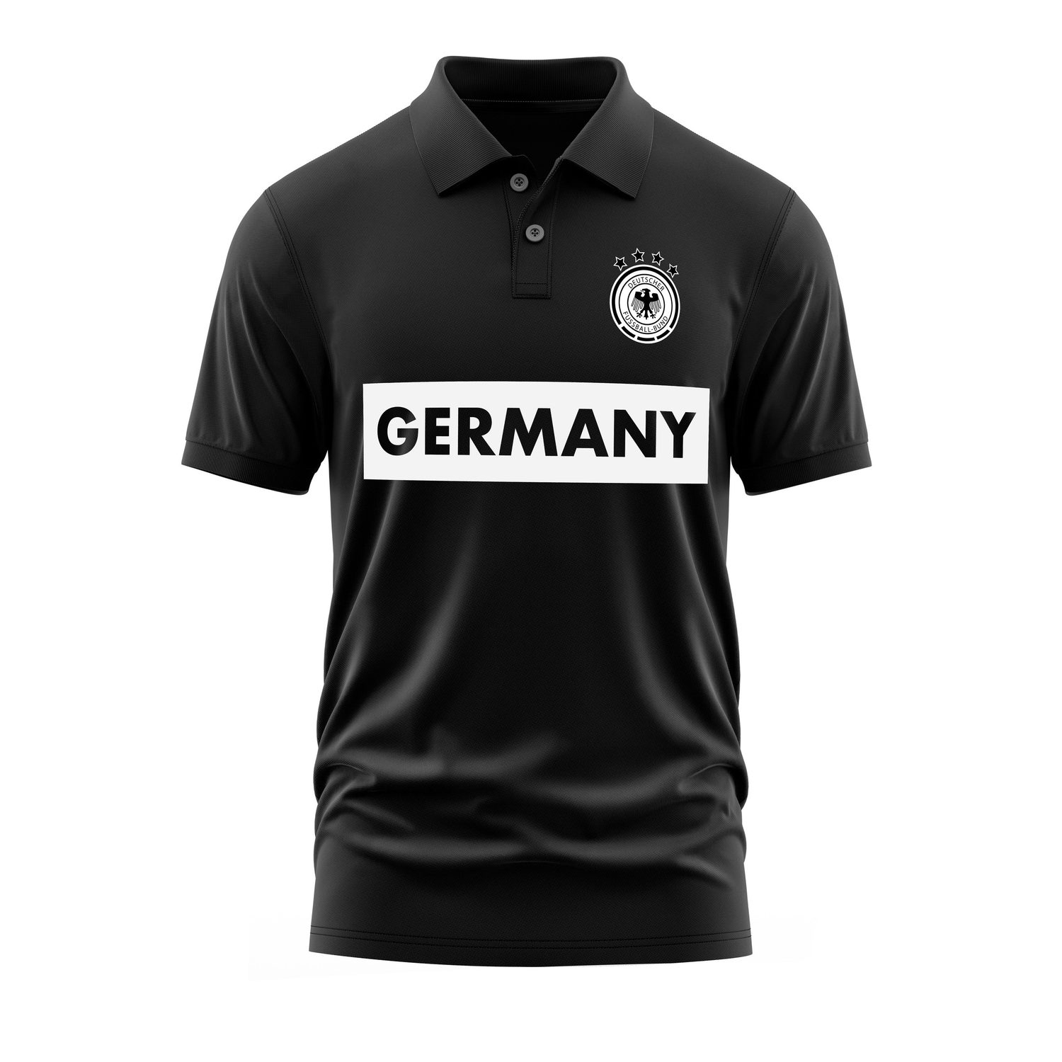 Almanya Basic 2024 Polo Tişört XXL - Siyah