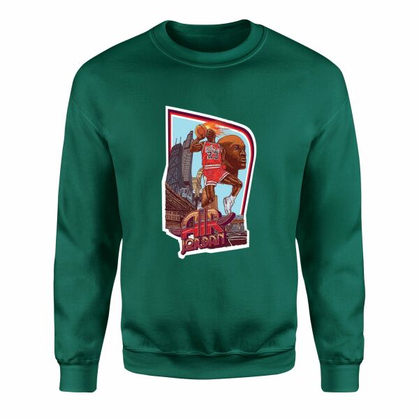 Air Jordan Print Sweatshirt S - Nefti Yeşili