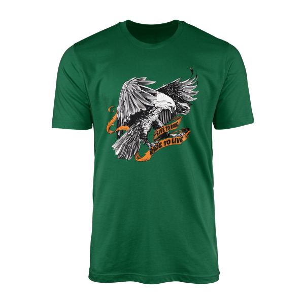 Live to Ride, Ride to Live Tişört L - Nefti Yeşili