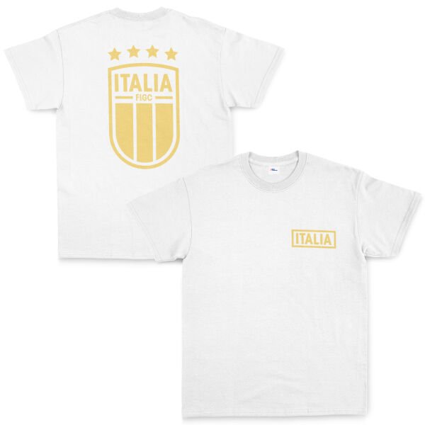 İtalya Futbol Takımı Gold Edition Tişört XXL - Beyaz