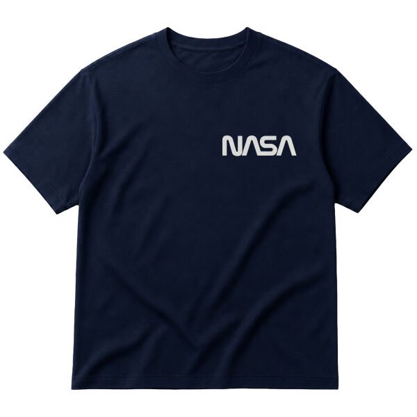 NASA Oversize Tişört M - İndigo Mavisi