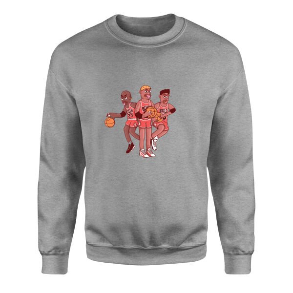 Jordan, Pippen, Rodman II Sweatshirt L - Gri