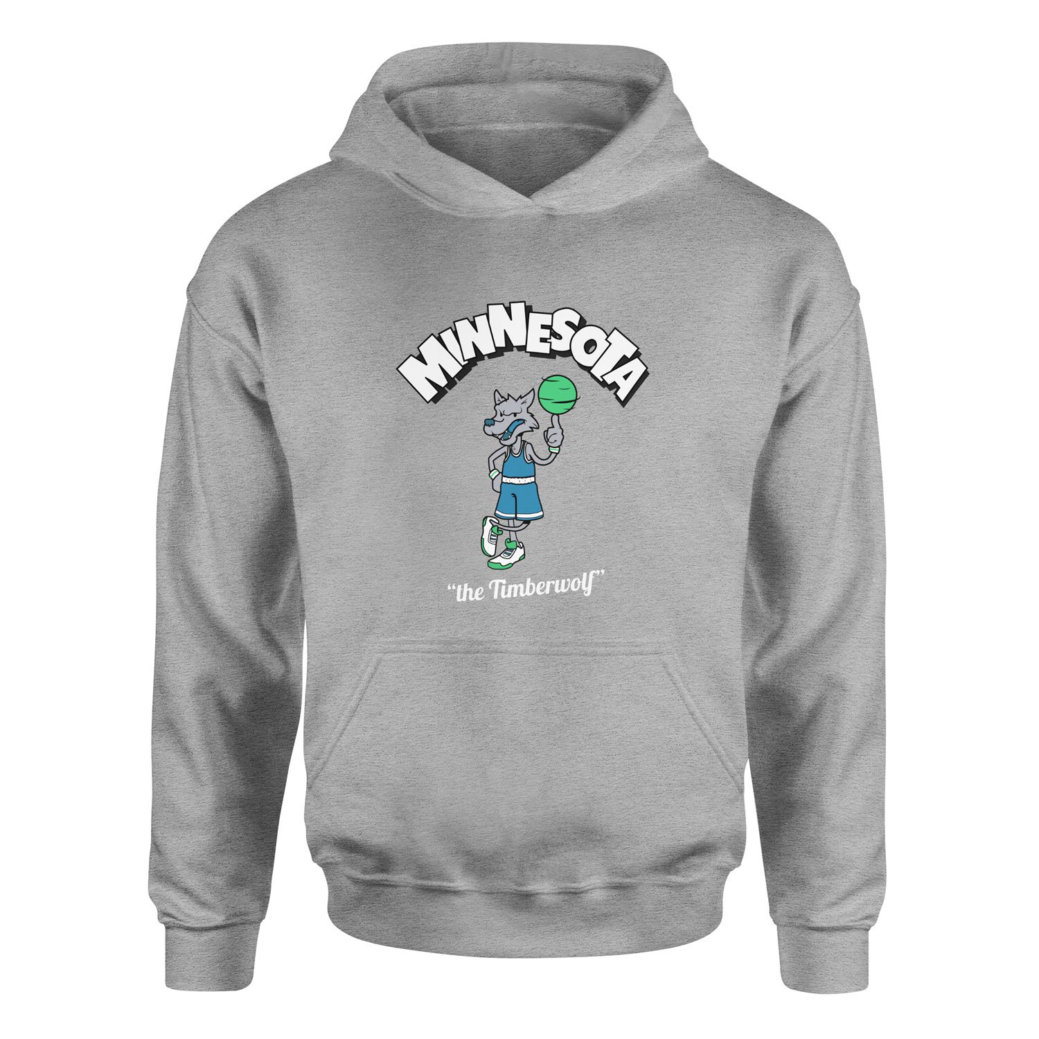 Wolves Cartoon Hoodie M - Gri