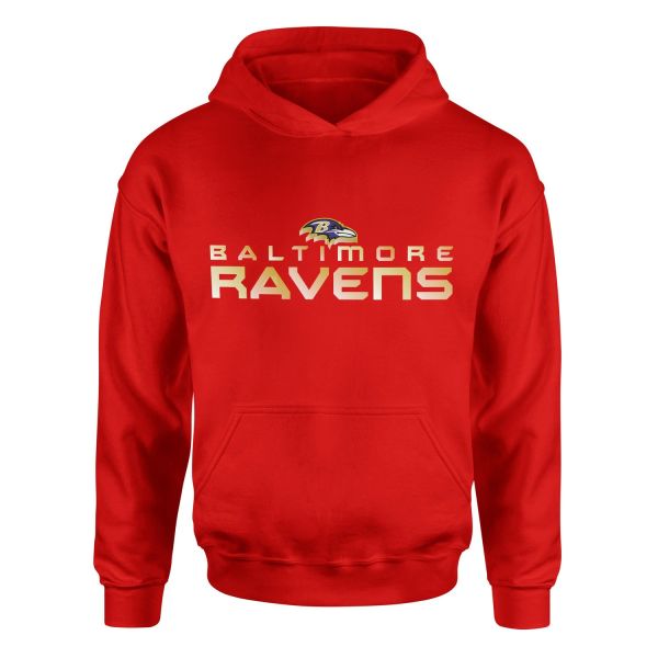 Baltimore Ravens Unleash the Ravens Hoodie S - Kırmızı