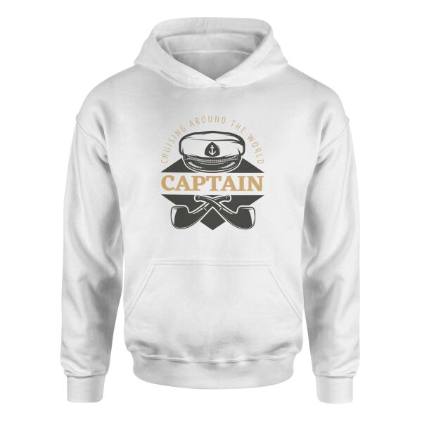 Captain Denizci Hoodie S - Beyaz