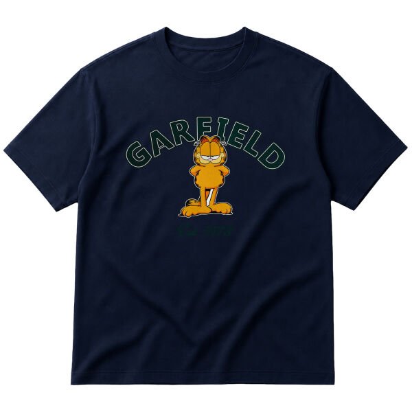 Garfield, est. 1978 Oversize Tişört L - İndigo Mavisi