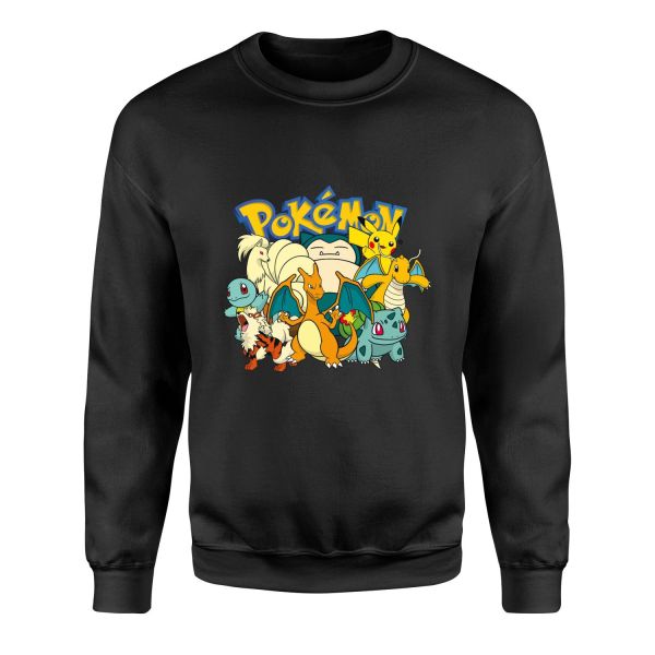 Pokemon Battle Ready Sweatshirt M - Siyah