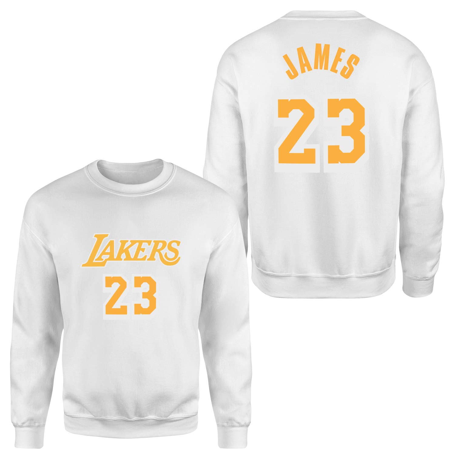 LeBron James 23 Lakers White Sweatshirt S - Beyaz
