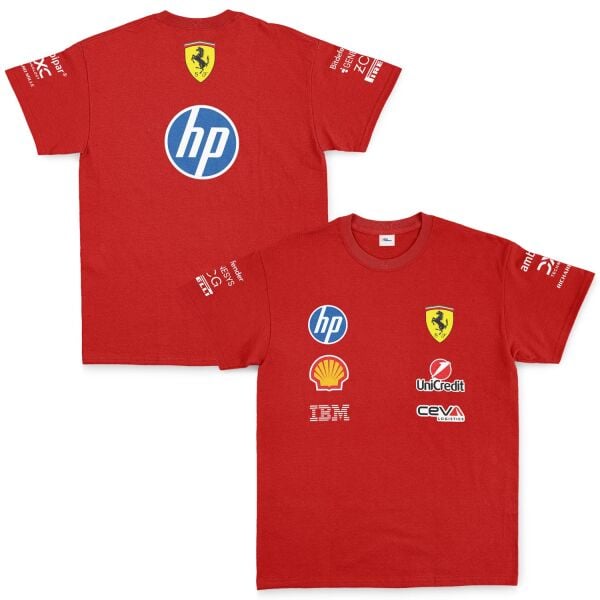 Scuderia Ferrari 2026 Teamline Tişört XXL - Kırmızı | OUTLET