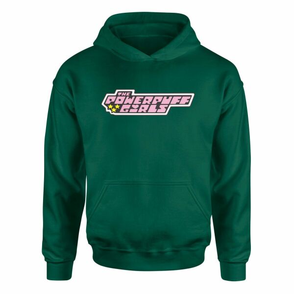 The Powerpuff Girls Hoodie L - Nefti Yeşili
