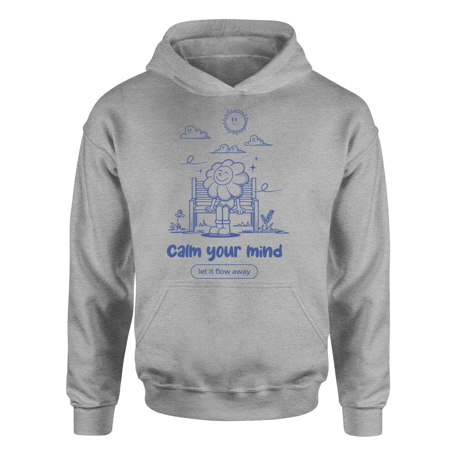 Calm Your Mind Hoodie M - Gri
