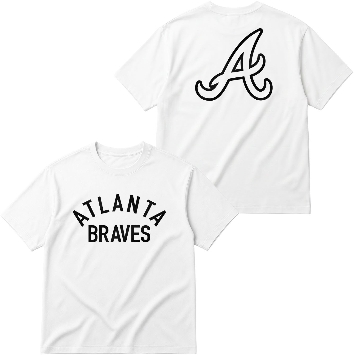 Atlanta Braves Muted Oversize Tişört XL - Beyaz