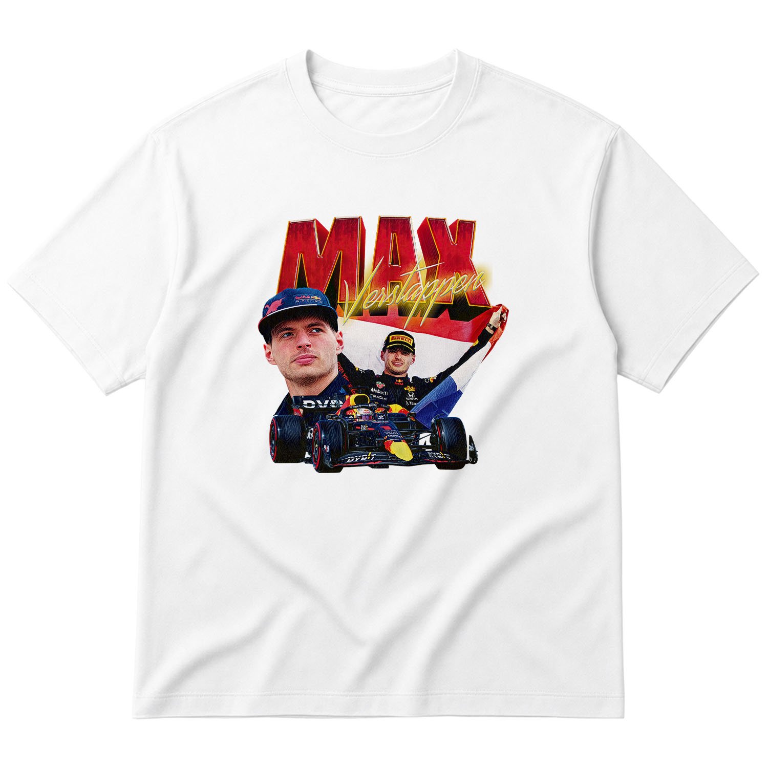 Max Verstappen Champion Oversize Tişört L - Beyaz