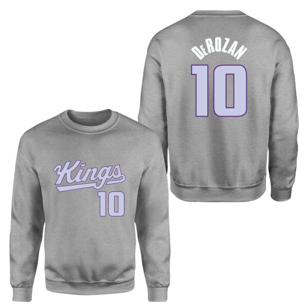 DeMar DeRozan 10 Kings Forma Sweatshirt M - Gri