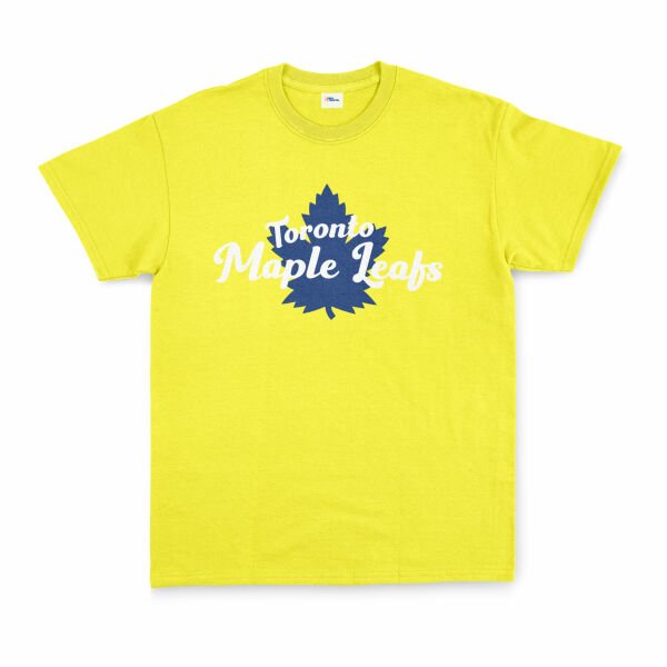 Toronto Maple Leafs Script Tişört M - Sarı
