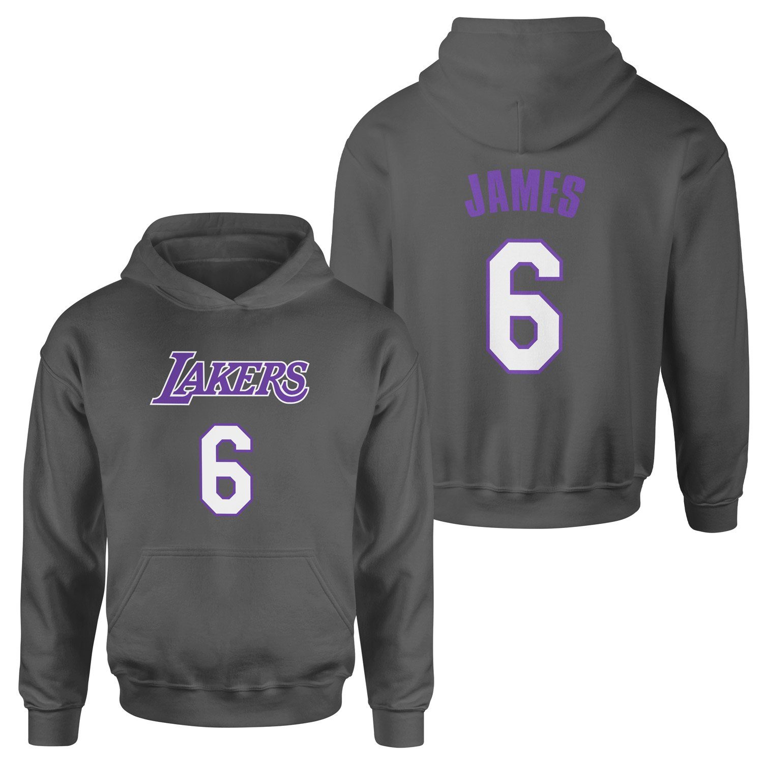 LeBron James 6 Lakers Forma Hoodie XL - Füme