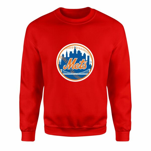 New York METS Baseball Sweatshirt S - Kırmızı
