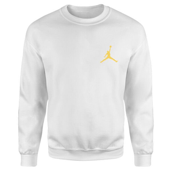 Air Jordan Gold Stroked Sweatshirt S - Beyaz