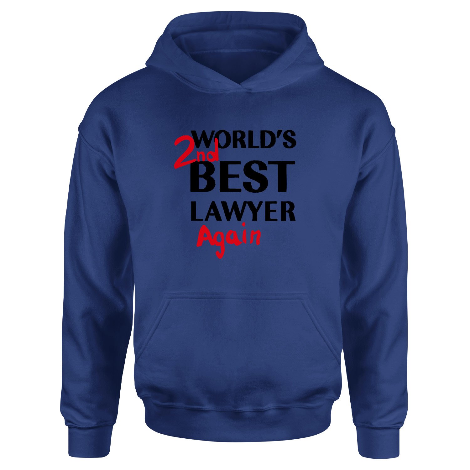 World’s 2nd Best Lawyer Again Hoodie S - İndigo Mavisi