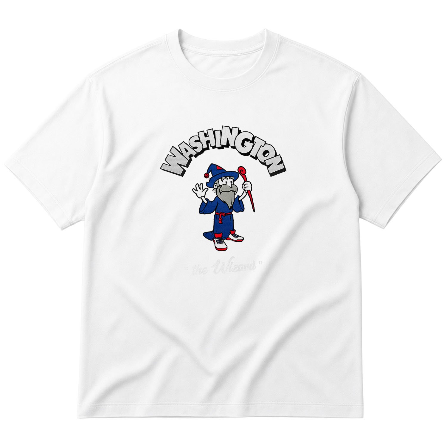 Wizards Cartoon Oversize Tişört S - Beyaz