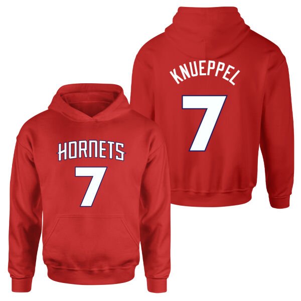 Kon Knueppel Hornets Jersey Hoodie L - Kırmızı