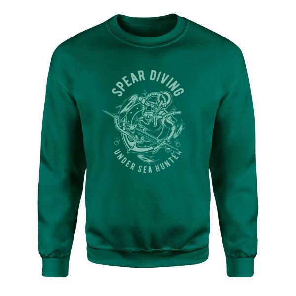 Spear Diving Zıpkıncılık Sweatshirt L - Nefti Yeşili