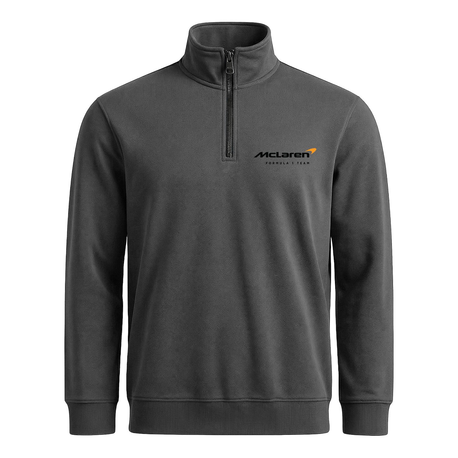 McLaren Racing Yarım Fermuarlı Sweatshirt M - Füme