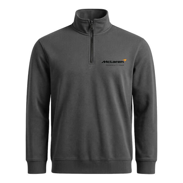McLaren Racing Yarım Fermuarlı Sweatshirt M - Füme