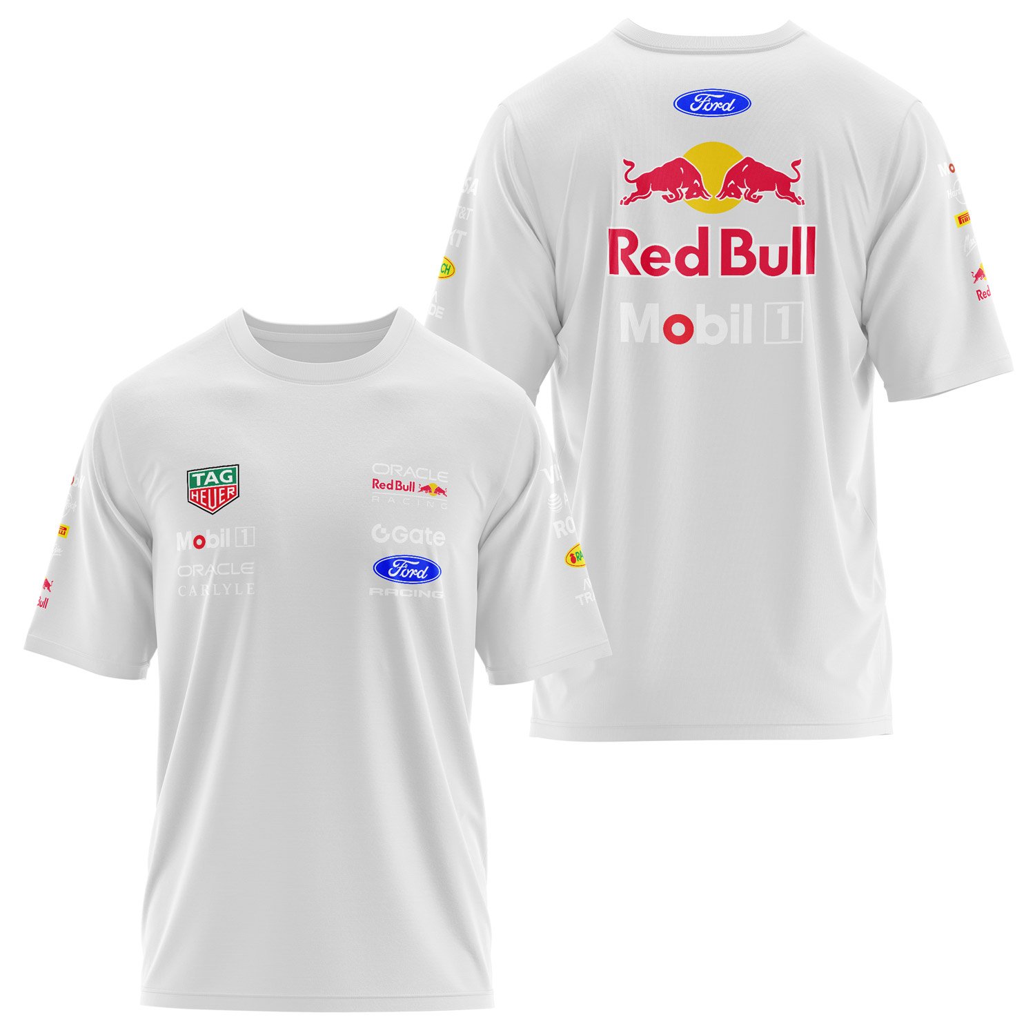 Oracle Red Bull Racing 2026 Teamline Oversize Tişört L - Beyaz