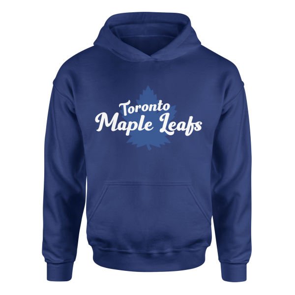 Toronto Maple Leafs Script Hoodie L - İndigo Mavisi