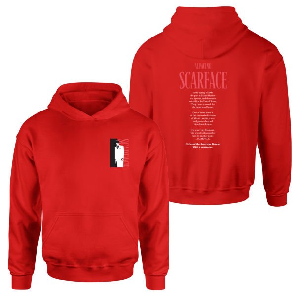 Scarface Al Pacino Hoodie XL - Kırmızı