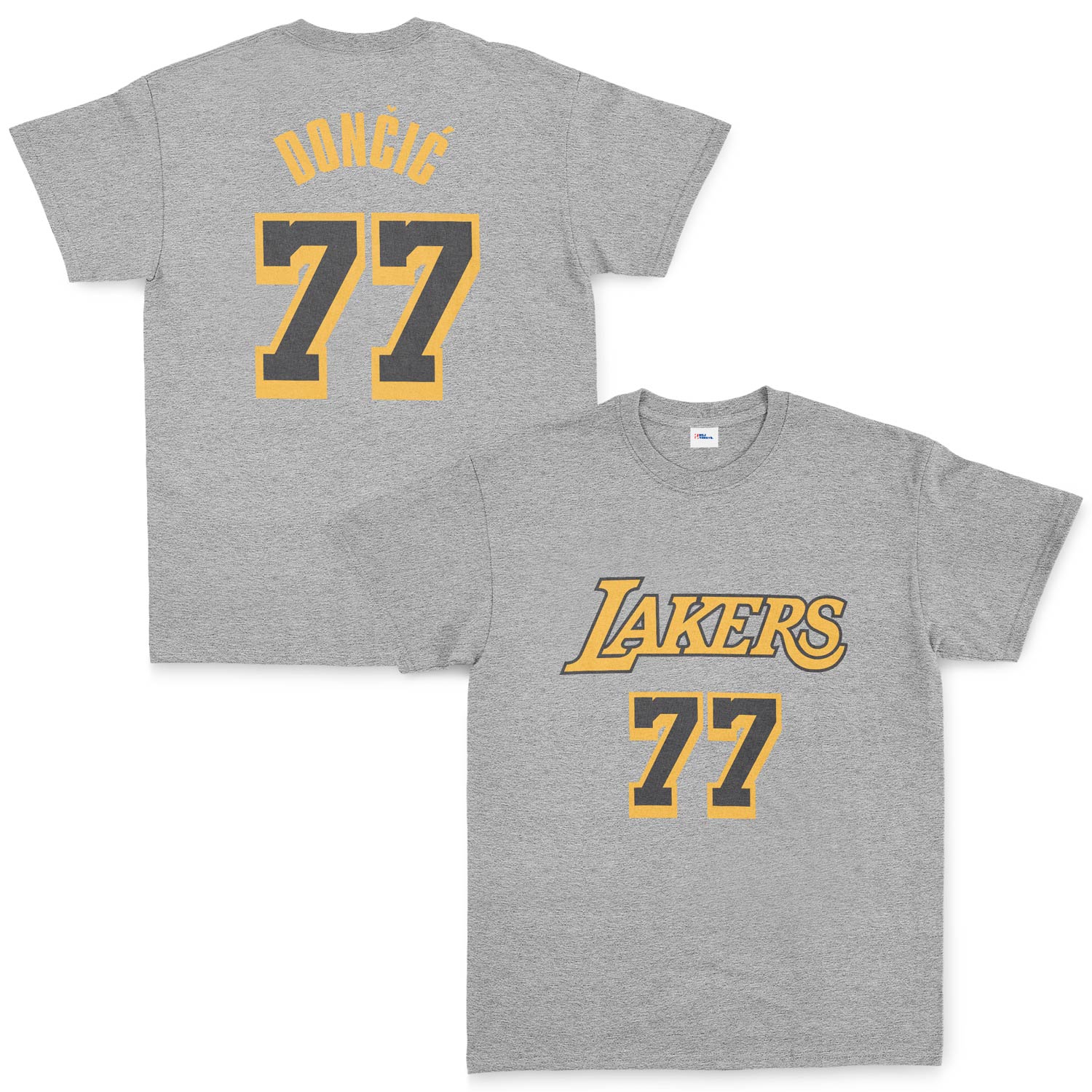 Luka Doncic 77 Lakers Black Tişört M - Gri