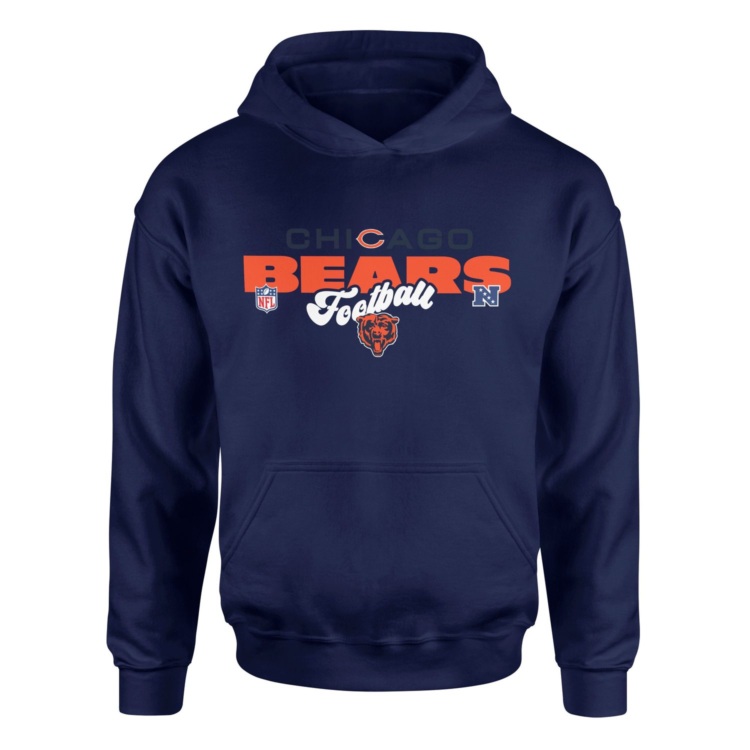 Chicago Bears Football NFC Hoodie XXL - İndigo Mavisi