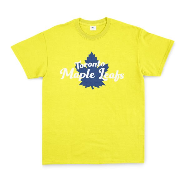 Toronto Maple Leafs Script Tişört XL - Sarı