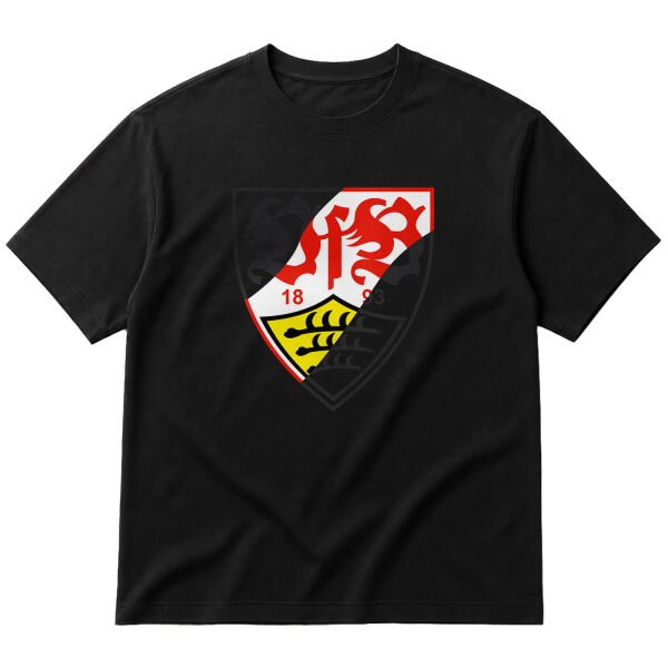 VfB Stuttgart Big Oversize Tişört M - Siyah