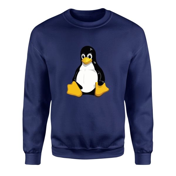 Linux Tux Sweatshirt M - Lacivert