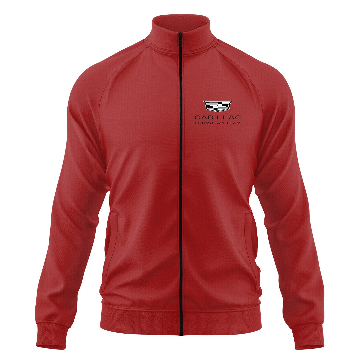 Cadillac Fermuarlı Sweatshirt L - Kırmızı