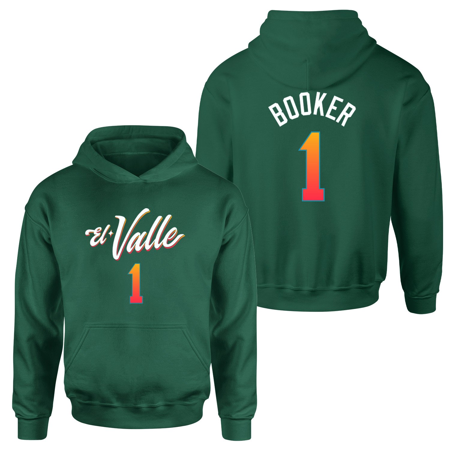 Devin Booker Phoenix Forma Hoodie XXL - Nefti Yeşili