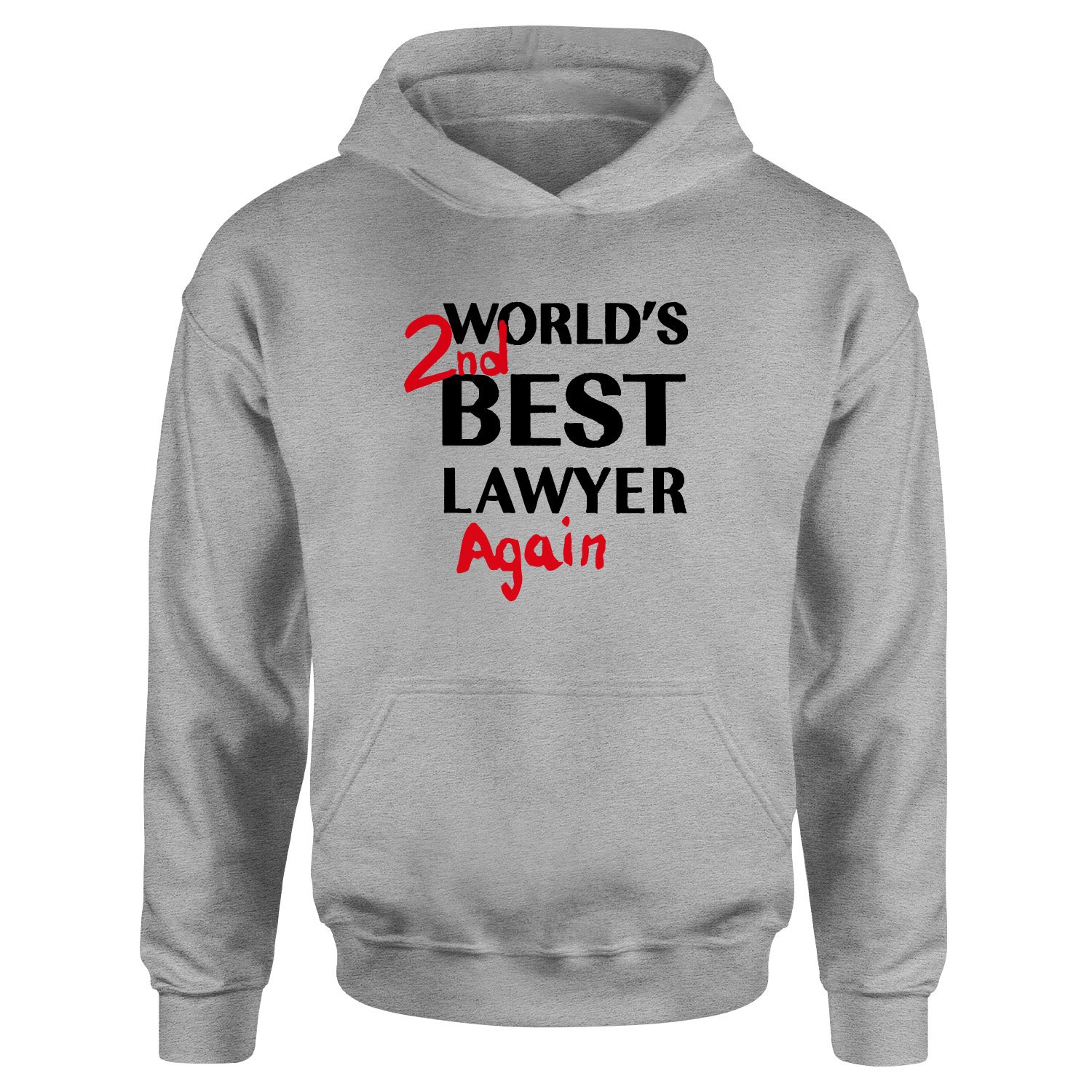 World’s 2nd Best Lawyer Again Hoodie L - Gri