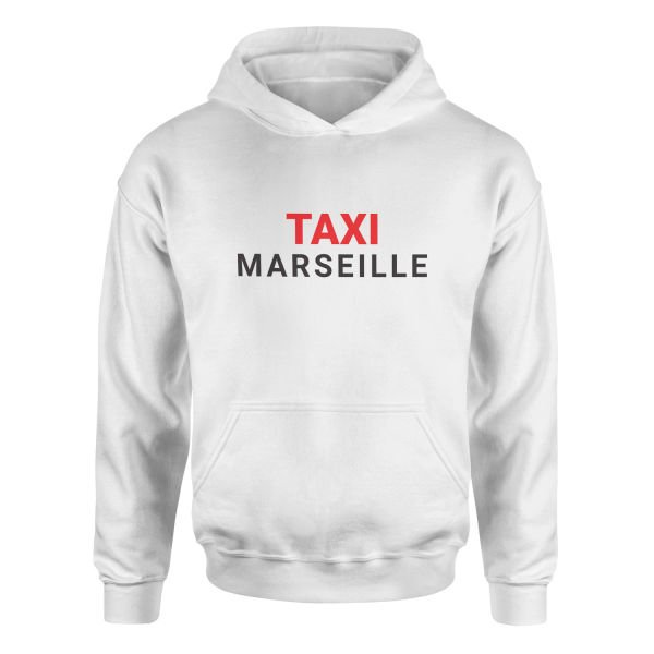 Taxi Marseille Hoodie S - Beyaz