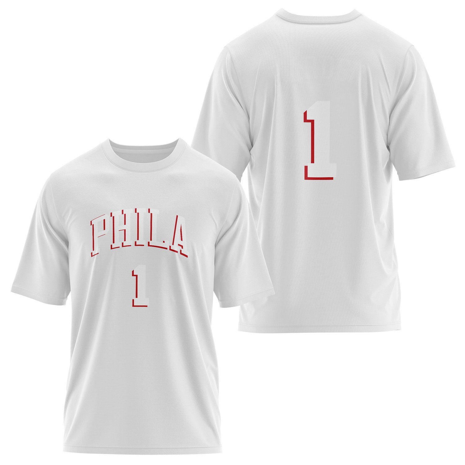 James Harden Philadelphia Forma Oversize Tişört L - Beyaz