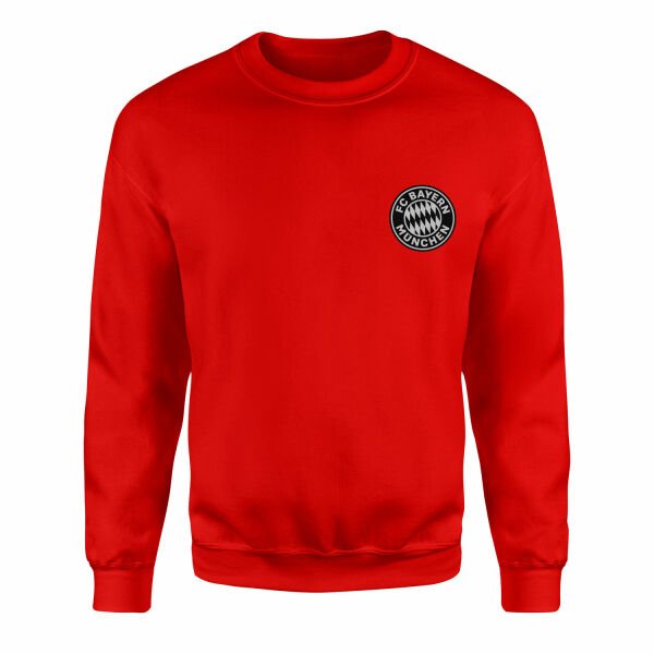 Bayern Münih Rekordmeister Muted Black Sweatshirt M - Kırmızı
