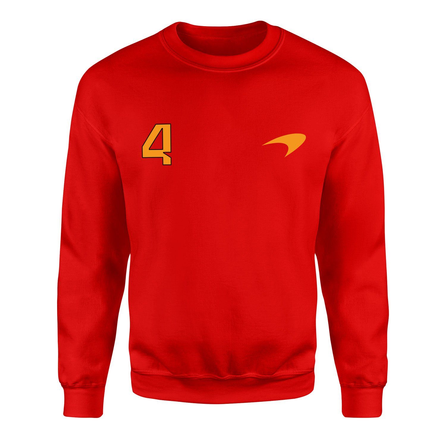 Lando Norris #4 McLaren Racing Sweatshirt M - Kırmızı