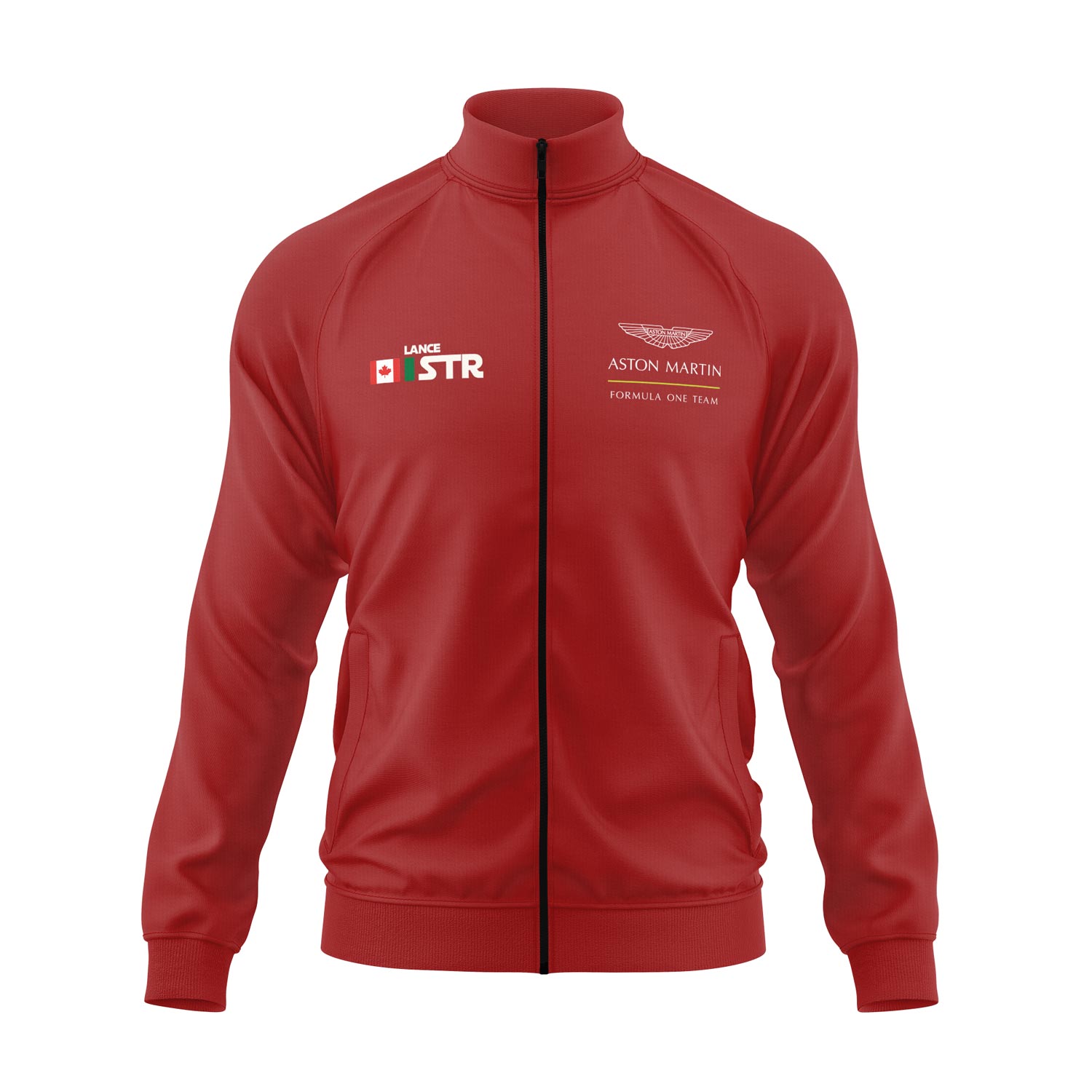 Lance Stroll Name Tag Aston Martin Fermuarlı Sweatshirt S - Kırmızı