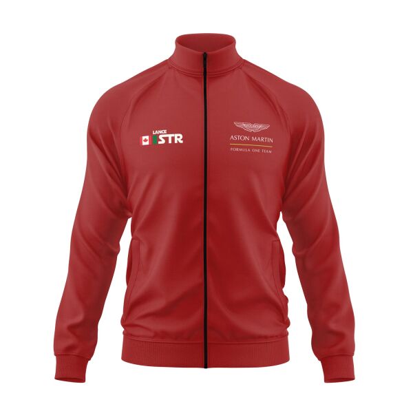 Lance Stroll Name Tag Aston Martin Fermuarlı Sweatshirt S - Kırmızı
